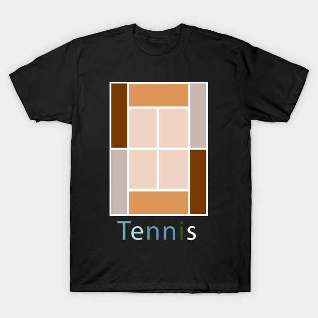 Tennis Court T-Shirt by King Chris